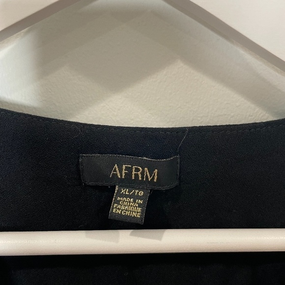 AFRM Black Long Sleeve Wrap Front Bodysuit - Picture 8 of 9